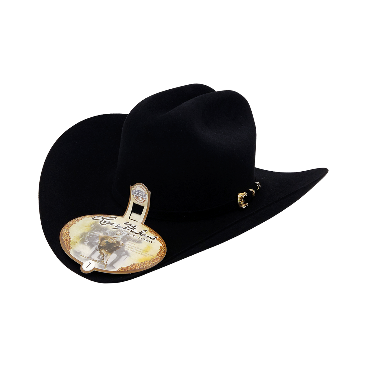 30x Larry Mahan Opulento Felt Hat - Black – La Gran Bota Western Stores