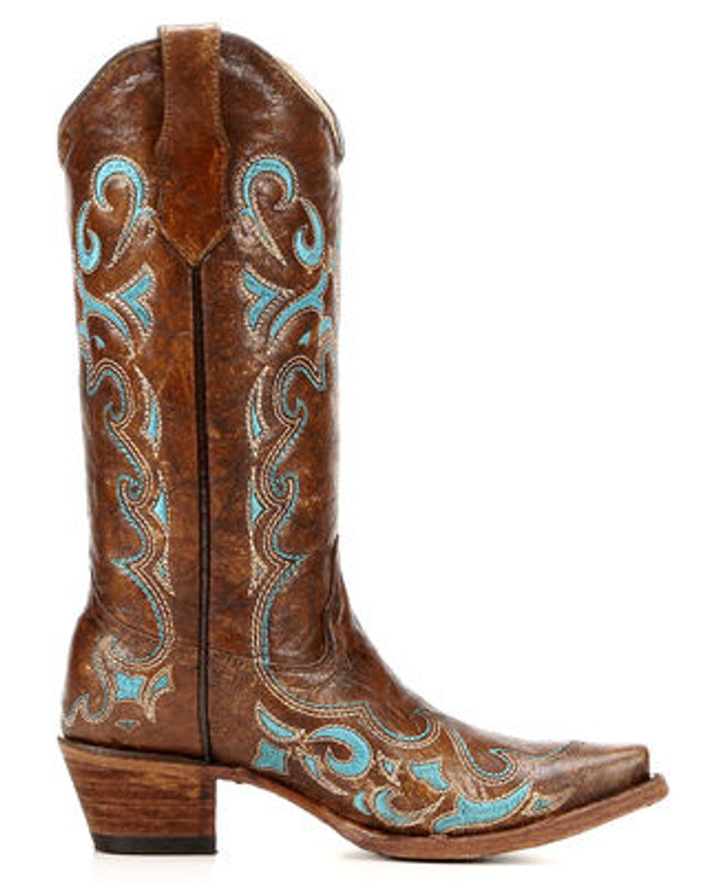 Circle G By Corral Ladies Embroidery & Studs Brown Boots – Boot Country