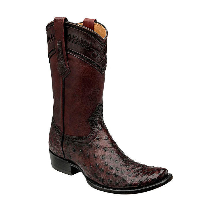 1J30A1 CUADRA OSTRICH FULL QUILL BLACK CHERRY FINAL SALE La